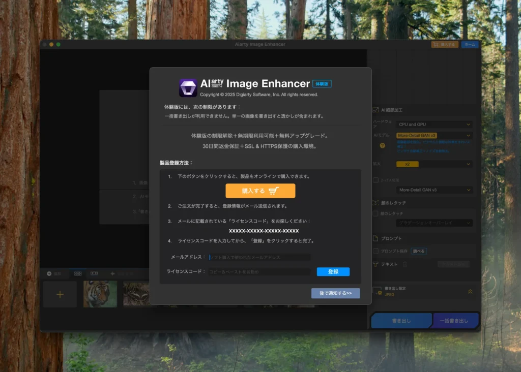 Aiarty Image Enhancerのライセンスコード